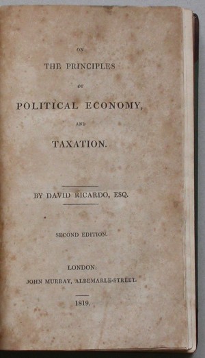 On the Principles of Political Economy and Taxation. Second edition