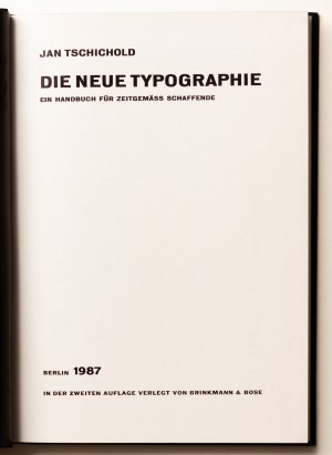 Die neue Typographie. Ein Handbuch für zeitgemäss Schaffende. – (Und:) Beiheft