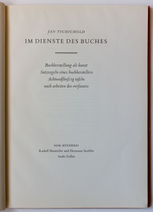 Im Dienste des Buches. Buchherstellung als kunst. Satzregeln eines buchherstellers. Achtundfünzig tafeln nach arbeiten des verfassers